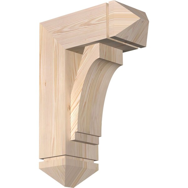 Ekena Millwork Imperial Arts and Crafts Smooth Bracket w/ Offset Brace, Douglas Fir, 7 1/2"W x 18"D x 26"H BKT0806X18X26IMP03SDF - main